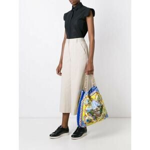 Dolce Gabbana Women 42 Wide Leg Chino Trousers Culottes Italy